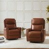 Set of 2 Hilario 30.31''Wide Genuine Leather Swivel Rocker Recliner | ARTFUL LIVING DESIGN - 2 of 4