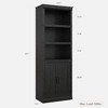 Coolmee Farmhouse Bookcases with Doors, 5 Tier Bookshelf with Storage, Wooden Storage Cabinet for Living Room, Home, Office, Bedroom - 2 of 4