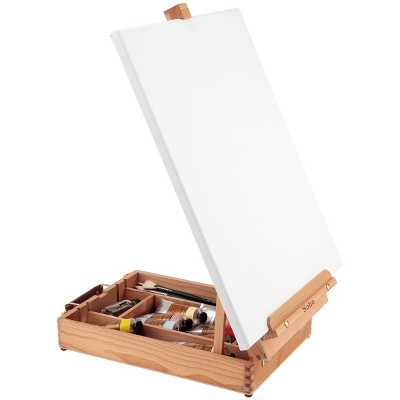 Beechwood Adjustable Table Easel and Sketch Box with Storage