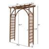 Karl Home 7FT Brown Wood Garden Arbor - 2 of 4