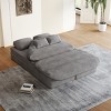 75'' Convertible Sofa Bed,2-in-1 Foldable Sleeper Sofa with Blanket and Pillows,Corduroy Chaise Lounge Sofa for Living Room-Maison Boucle - 2 of 4