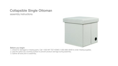 Collapsible Dorm Single Storage Ottoman Room Essentials Target