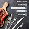 24-Piece Silverware Set, Stainless Steel Flatware Set Service for 6, Tableware Cutlery Set for Home Restaurant Party - 3 of 4