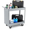 2 Tray Tool Cart, 400 LBS Capacity Rolling Tool Carts On Wheels, Heavy Duty Utility Cart with Pegboard, Mechanic Tool Storage Cart - 2 of 4