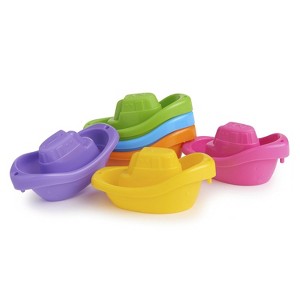 Little Boat Train Bath Toy Set, 6-Piece Bathtub Play for Babies and Toddlers - 1 of 4