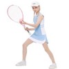 Girls Tennis Dress Golf 2 Piece Outfit Sleeveless Ruffle Skirts with Built-in Shorts Pockets School Sports Activewear - 4 of 4