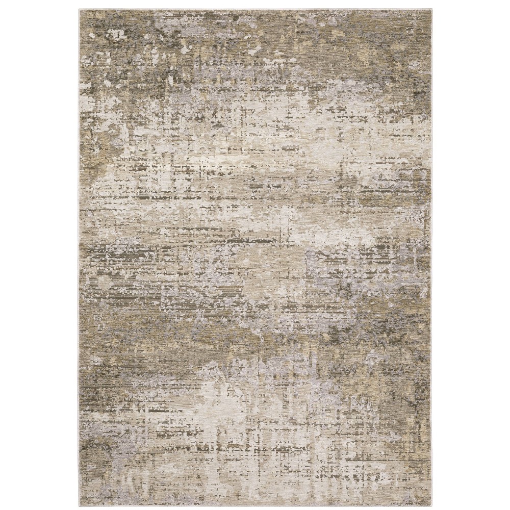 Photos - Area Rug 7'10"x10'10" Nirvan Industrial Abstract Indoor  Beige/Gray - Capti