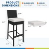 GustoWave Set of 2 patio wicker bar stools with cushions, no arms, for backyards and poolside - 2 of 4