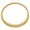 Black Bow Jewelry 14k Yellow Gold Diamond Cut Graduated Weave Hinged Bangle Bracelet - 2 of 4