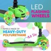 Hurtle ScootKid 3 Wheel Toddler Child Mini Ride On Toy Tricycle Scooter with Adjustable Handlebar, Foldable Seat, and LED Light Up Wheels, Green - image 4 of 4
