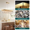 Modern Crystal Chandelier Collection - Adjustable Raindrop K9 Crystal Light Fixtures for Dining Room, Kitchen Island, Living Room (Multiple Sizes) - 4 of 4