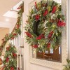 HGTV 9' Decorated Mixed Greenery with Berries Christmas Artificial Garland - 4 of 4