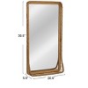 Storied Home Handwoven Rattan and Bamboo Rectangular Wall Mirror with Shelf, Natural - 3 of 4