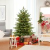 Tangkula 5/6/7 FT Artificial Christmas Tree w/ 1426/2116/3156 Lush PVC & PE Tips 200/300/400 LED Lights - 2 of 4