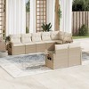 vidaXL Garden Sofa Set Beige, Cream White - 2 of 4