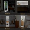 FURNIinspire Full Length Mirrors 3 Color Lighting Mirror with Lights, Floor Standing Mirror with Stand, Wall Mounted Hanging, Square White, - 3 of 4