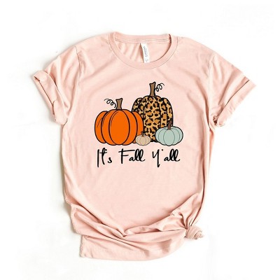 Simply Sage Market Women's It's Fall Y'all Pumpkins Short Sleeve Graphic Tee