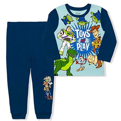 Disney Boy's Toy Story 2 Pack Activewear Bundle, Long Sleeve T-Shirt and Jogger Pants Set for kids