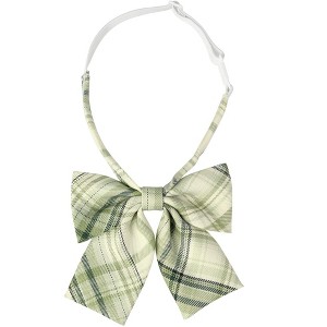 INSPIRE CHIC Women's Plaid Uniform Pre-tied Knot Cute Stylish Colorful Bow Ties - 1 of 4