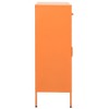 vidaXL Steel Storage Cabinet - Freestanding, Adjustable Shelves, 31.5"x13.8"x40", Industrial-Style Sideboard in Vibrant Orange - 4 of 4