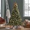 NicBex 7 FT Pre-Lit Mixed Hinged Tree Artificial Xmas Tree with Snow, Glitter, 78 Frosted Pine Cones and 650 Clear LED Lights for Home, Shops, Green - 2 of 4