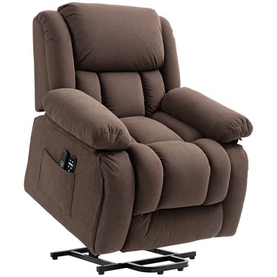 HOMCOM Vibration Massage Lift Recliner Chair for Elderly, Power Lift Chair with Remote Control, Side Pockets