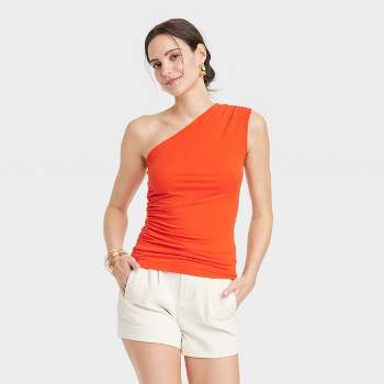  Women's Slim Fit One Shoulder Tank Top - A New Day™