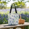 Casual Tote Bag – 17 x 17 Inch Bluebonnets of Texas Print by Manual Woodworkers and Weavers - 3 of 3