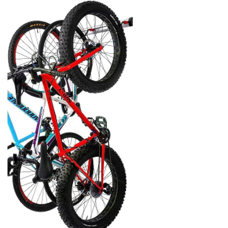 PRO BIKE TOOL Adjustable Indoor Hanging Wall Bike Rack, White 3 Bikes Version, 4 of 5