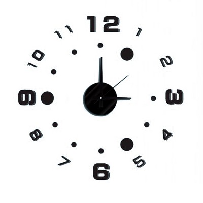 Modern Home Self Adhesive DIY 3D Wall Clock - Compass