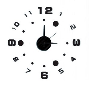 Modern Home Self Adhesive DIY 3D Wall Clock - Compass - 1 of 2