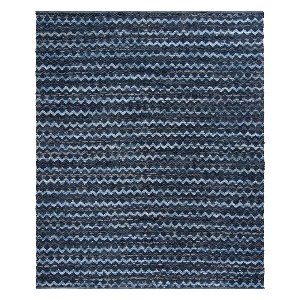 9'x12' Geometric Woven Area Rug Navy Blue/Black - Safavieh