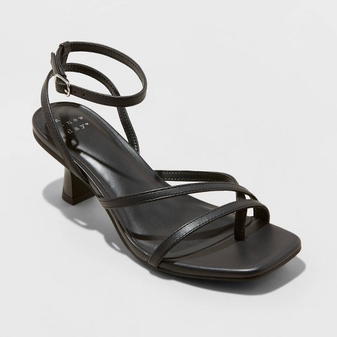 Women's Gisele Strappy Heels - A New Day™ Black 5.5 : Target