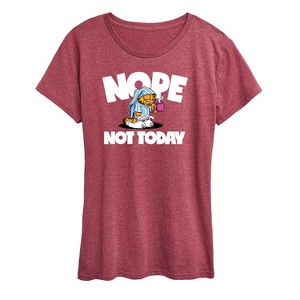 Women's - Garfield - Nope Not Today Short Sleeve Graphic T-Shirt - 1 of 4
