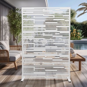 Dovelina Metal Outdoor Privacy Screen Freestanding Patio Decorative Screens - 1 of 4