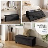 StorageBud Storage Ottoman for Bedroom End of Bed, Fabric Storage Bench, Large Storage Ottoman Bench, Entryway Bench with Storage - 3 of 4