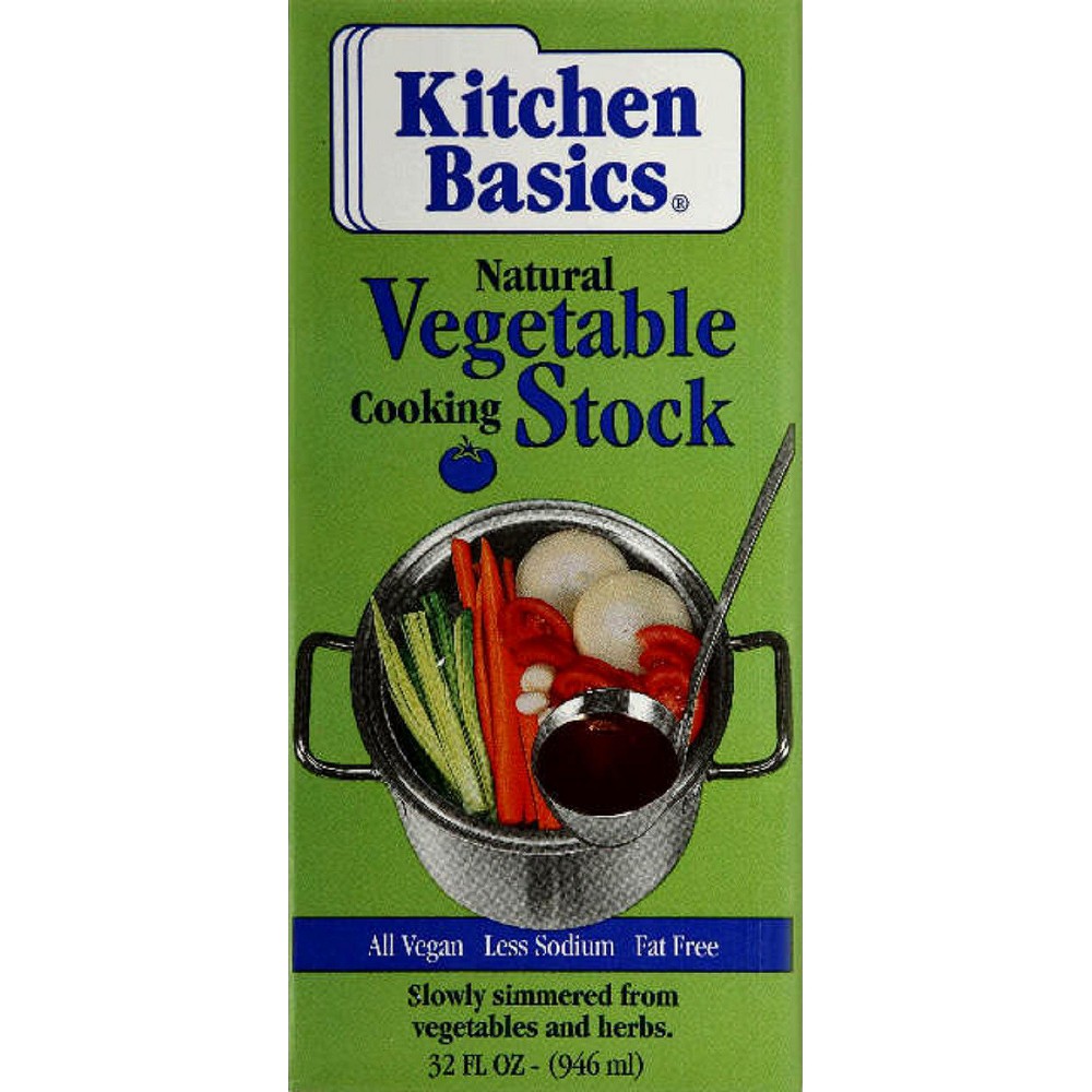 UPC 611443340211 Kitchen Basics Unsalted Vegetable Stock, 32 fl oz