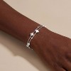 Silver Double-Layered Four-Leaf Clover Bracelet, Adjustable Design, Sparkling for Daily Wear & Gifting - 3 of 4