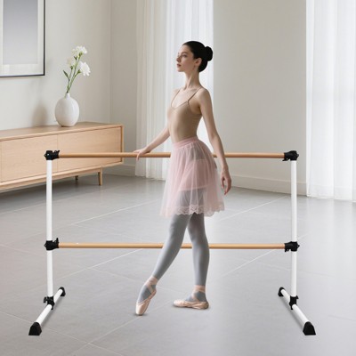 KWPZQEB Adjustable Ballet Barre, Steel Barre Bar for Home, Heavy Duty Dance Bar, Freestanding Double Ballet Stretch Dance Bar for Kids, Adult