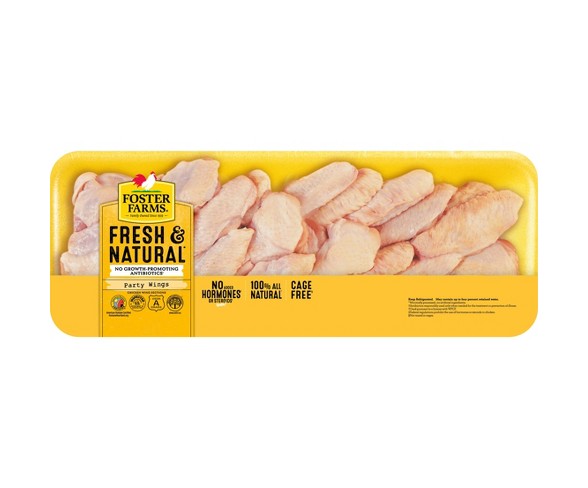 Foster Farms Fresh & Natural Party Wings - 2.48-3.64lbs - price per lb