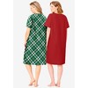 Dreams & Co. Plus Size 2-Pack Short-Sleeve Sleepshirt - 3 of 4