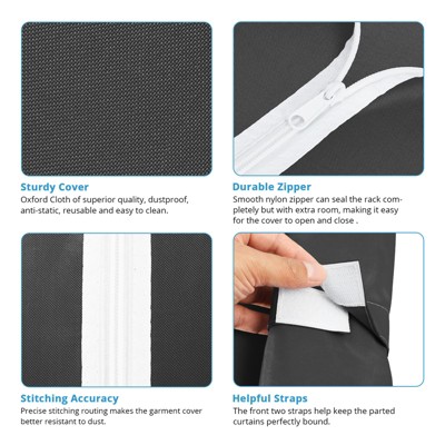 Black Medium Portable Closet System with Oxford Fabric Cover