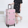 Yaheetech Rolling Aluminum 3 in 1 Makeup Case Trolley Makeup Beauty Box Case - 3 of 4