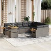 vidaXL 10 Piece Patio Sofa Set with Cushions - Gray - 2 of 4
