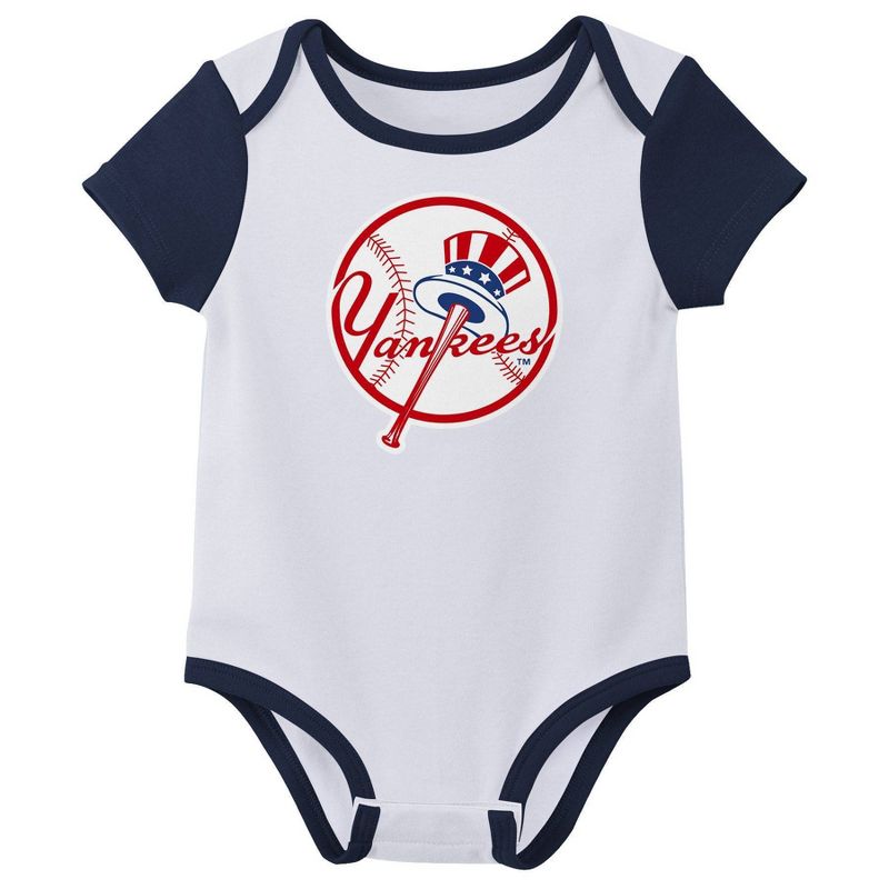 MLB New York Yankees Infant Boys&#39; 3pk Bodysuit, 2 of 5