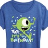 Women's - Disney - Mike Yay It's My Birthday Short Sleeve Graphic T-Shirt - 2 of 4