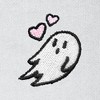 Dalix Heartly Ghost Embroidery Relaxed Hoodie Soft Fleece Sweatshirt Fit Lounge Womens - 2 of 4