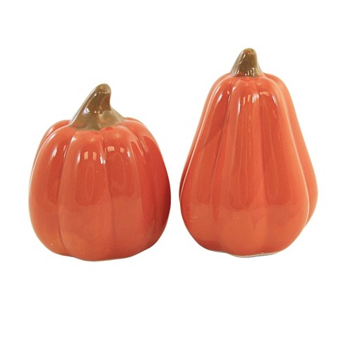 Ceramic Turquoise Pumpkins Salt & Pepper Shaker - Set of 2