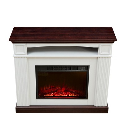 ORRD 23" Electric Fireplace with Mantel Shelf, Freestanding Heater with LED Flame for Bedroom & Living Room