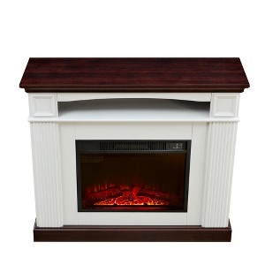 ORRD 23" Electric Fireplace with Mantel Shelf, Freestanding Heater with LED Flame for Bedroom & Living Room - 1 of 4